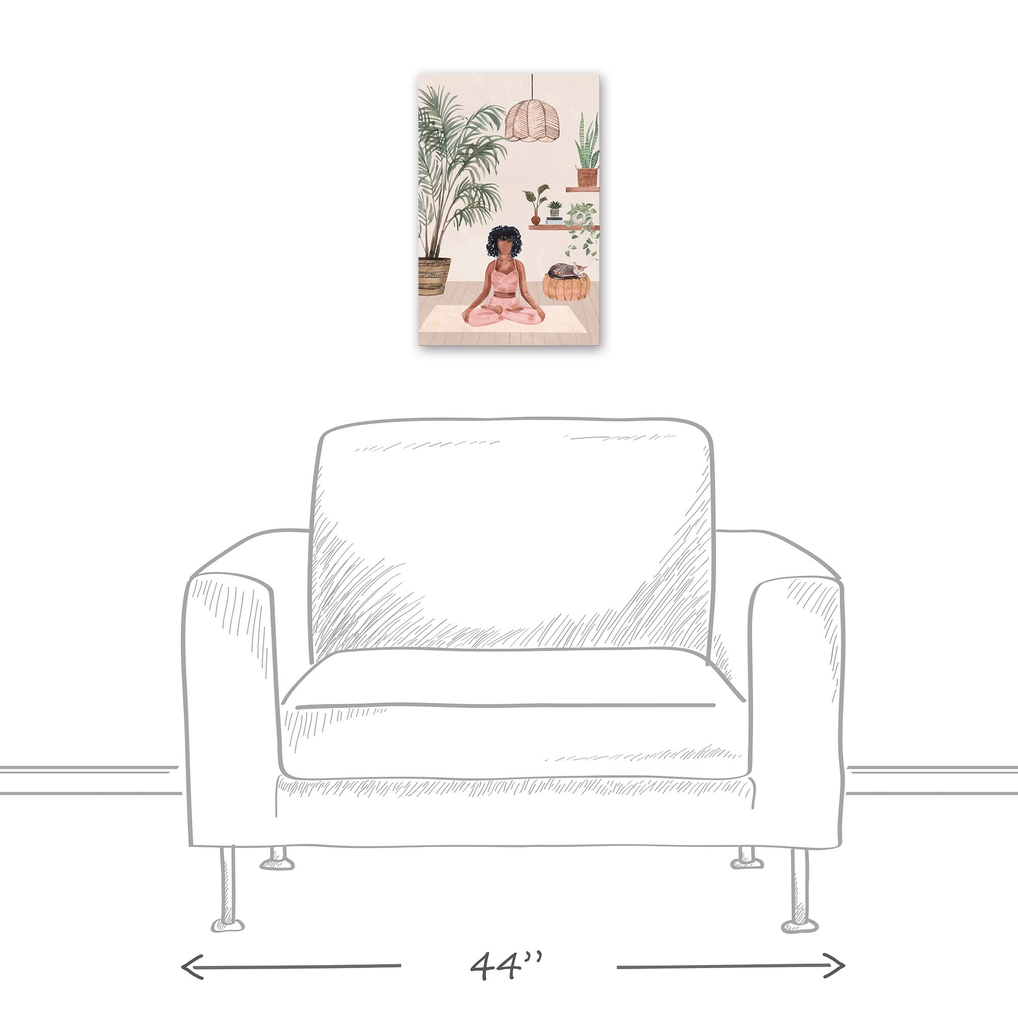 Serene Yoga Scene I 12" x 18" Canvas Wall Art